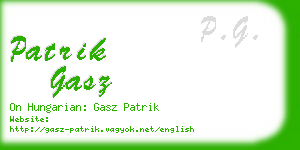 patrik gasz business card